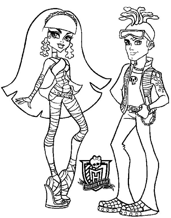 Kids-n-fun.com | Coloring page Monster High Cleo, Deuce